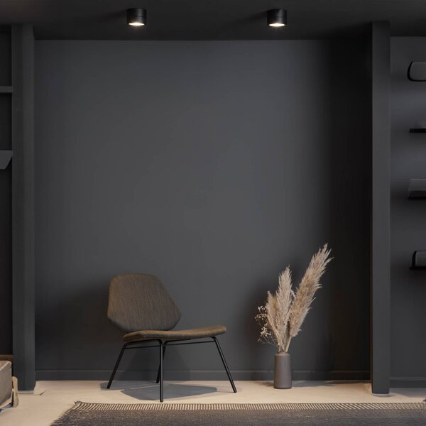 LOOM DESIGN Ray LED mennyezeti spot Ø9.3cm 13W fekete, dimmelhető, Fekete, Nappali / Étkező, Alumínium, Modern