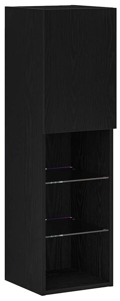 TV szekrény garnitúra 30,5 x 30 x 102 cm Fekete tölgy
