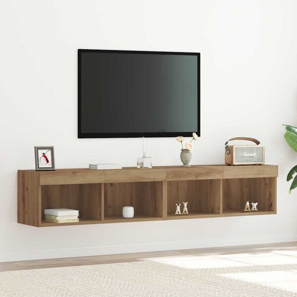 TV szekrény garnitúra 2 db Artisan tölgy Szerelt Fa