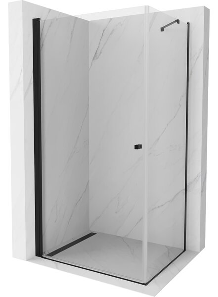 Mexen Pretoria zuhanykabin 70x80cm, 6mm üveg, fekete profil-átlátszó üveg, 852-070-080-70-00