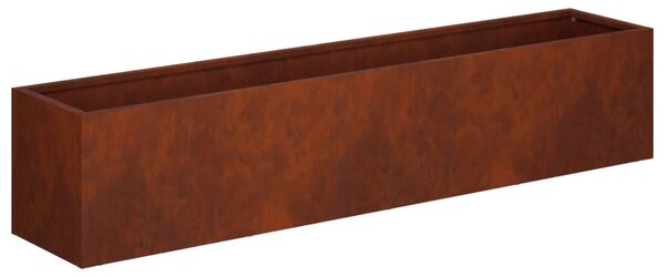 Kerti cserép 2 db Rozsdás 80 x 20 x 20 cm Időjárásálló Acél