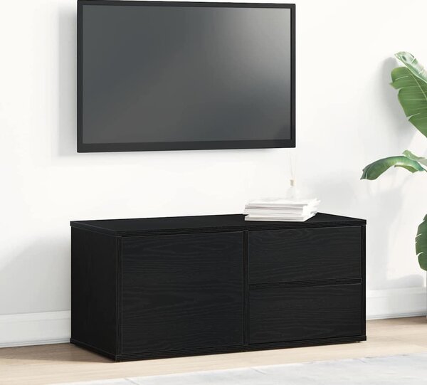 TV szekrény 80 x 34 x 36 cm Fekete tölgy Szerelt Fa