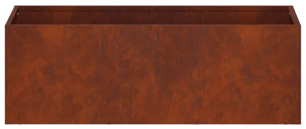 Kerti cserép 2 db Rozsdás 40 x 20 x 20 cm Időjárásálló Acél