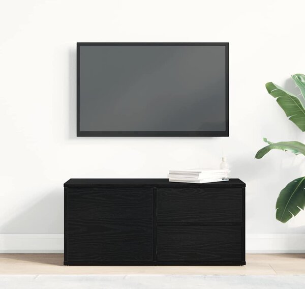TV szekrény 80 x 34 x 36 cm Fekete tölgy Szerelt Fa
