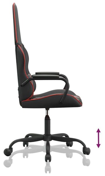 Gamer Szék - Masszázsfúggvénnyel - Piros-Fekete