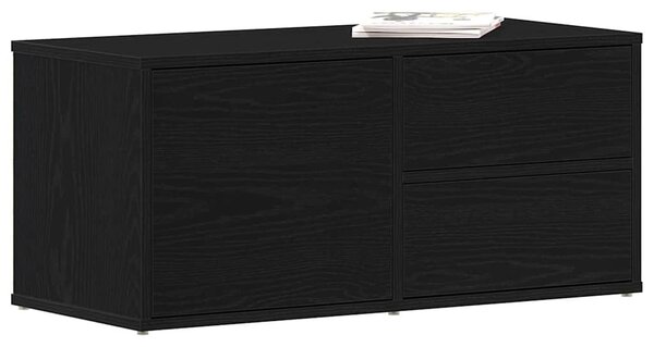TV szekrény 80 x 34 x 36 cm Fekete tölgy Szerelt Fa