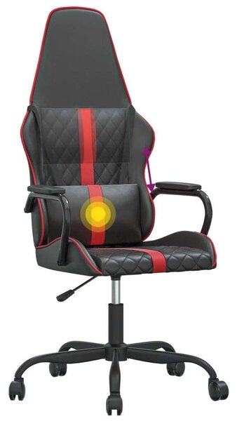 Gamer Szék - Masszázsfúggvénnyel - Piros-Fekete