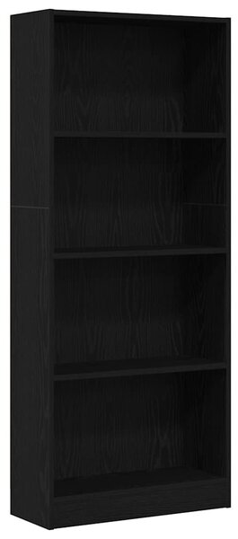 Könyvespolc 60 x 24 x 143 cm Szerelt Fa Fekete tölgy