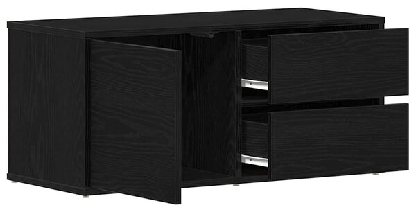 TV szekrény 80 x 34 x 36 cm Fekete tölgy Szerelt Fa