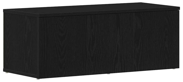 TV szekrény 80x34x30 cm Fekete tölgy Szerelt Fa