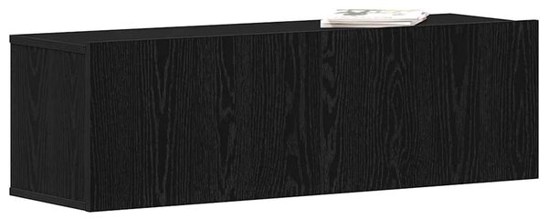 TV szekrény 100 x 30 x 30 cm Fekete tölgy Szerelt Fa