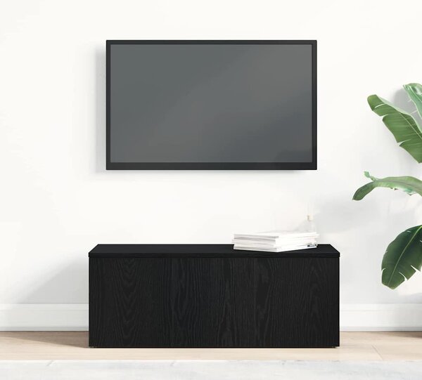 TV szekrény 80x34x30 cm Fekete tölgy Szerelt Fa