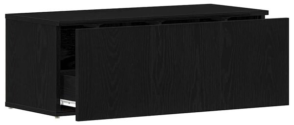 TV szekrény 80x34x30 cm Fekete tölgy Szerelt Fa