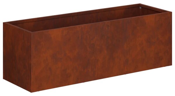 Kerti cserép 2 db Rozsdás 40 x 20 x 20 cm Időjárásálló Acél