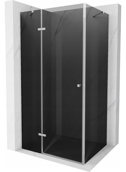 Mexen Roma zuhanykabin 70x80cm, 6mm üveg, króm profil-szürke üveg, 854-070-080-01-40