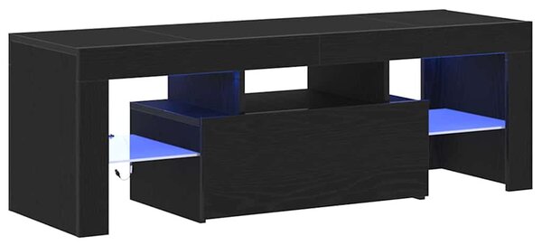 TV szekrény 120 x 35 x 40 cm Fekete tölgy Szerelt Fa