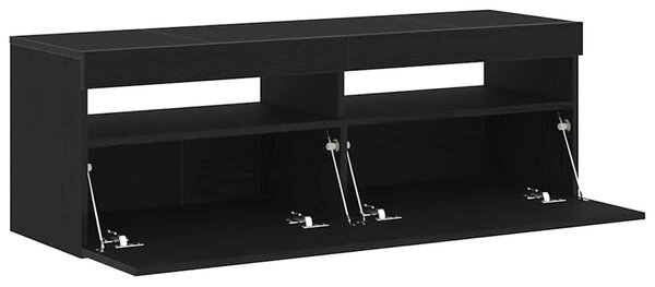 TV szekrény 120 x 35 x 40 cm Fekete tölgy Szerelt Fa