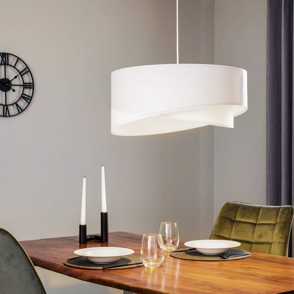 Maco Design Vivien lógó világítás fehér színben, velúrból, dimmelhető, Fehér / opál, Nappali / Étkező, Textil / szövet / selyem, Modern