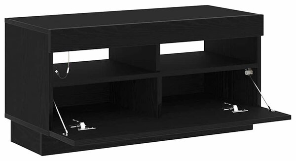 TV szekrény 80 x 35 x 40 cm Fekete tölgy Szerelt Fa