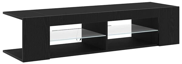 TV szekrény 135 x 39 x 30 cm Fekete tölgy Szerelt Fa
