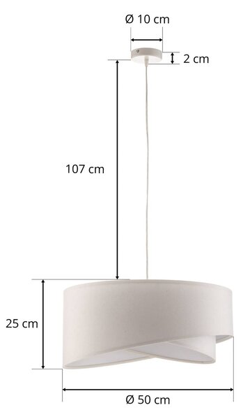 Maco Design Vivien lógó világítás fehér színben, velúrból, dimmelhető, Fehér / opál, Nappali / Étkező, Textil / szövet / selyem, Modern