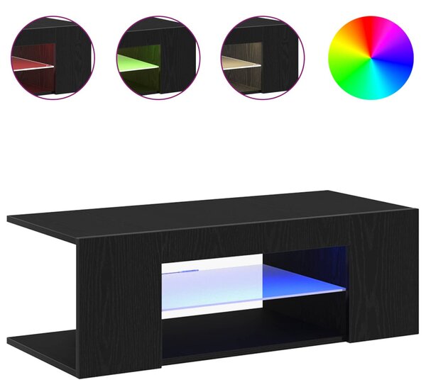 TV szekrény 90 x 39 x 30 cm Fekete tölgy Szerelt Fa