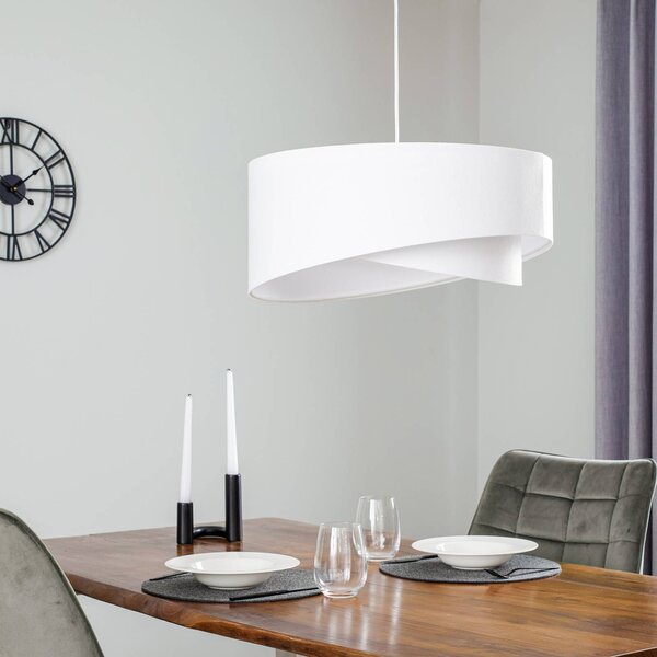 Maco Design Vivien lógó világítás fehér színben, velúrból, dimmelhető, Fehér / opál, Nappali / Étkező, Textil / szövet / selyem, Modern