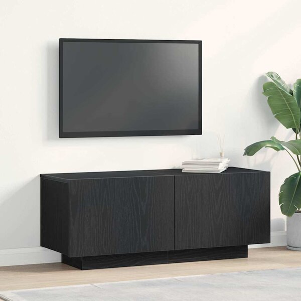 TV szekrény 100 x 35 x 40 cm Fekete tölgy Szerelt Fa