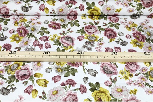 Asztali futó 50x150 cm Vintage virágok