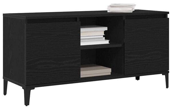 TV szekrény 102 x 35 x 50 cm Fekete tölgy Szerelt Fa