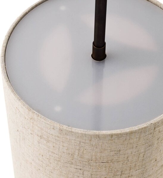 Audo Copenhagen Hashira lógó világítás vászonból, Ø18 cm, természetes színű, dimmelhető, Krém / borostyánsárga, Nappali / Étkező, Textil / szövet / selyem, Dizájn