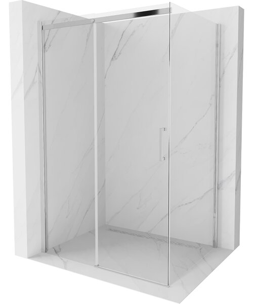 Mexen Omega tolóajtós zuhanykabin 100 x 70 cm, átlátszó, króm - 825-100-070-01-00