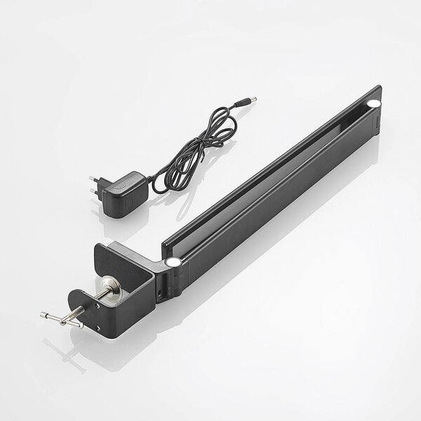 PRIOS Prios Tamarin LED lámpa, szabályozható, fekete, dimmelhető, Fekete, Dolgozószoba / Iroda, Műanyag, Modern