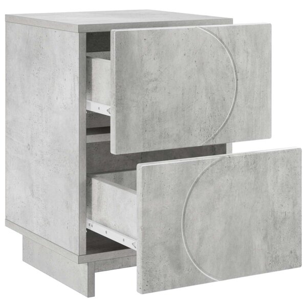 Éjjeliszekrény Betonszürke 33,5 x 34,5 x 50 cm Szerelt fa