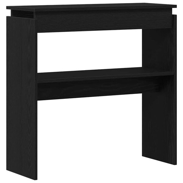 Konzolasztal Fekete tölgy 80 x 30 x 80 cm Szerelt Fa