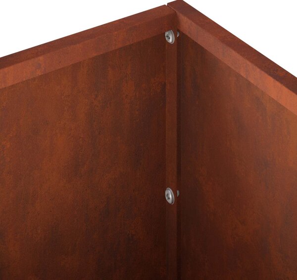 Kerti cserép Rozsdás 80 x 30 x 30 cm Időjárásálló Acél