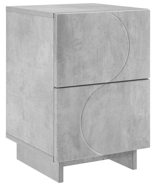 Éjjeliszekrény Betonszürke 33,5 x 34,5 x 50 cm Szerelt fa