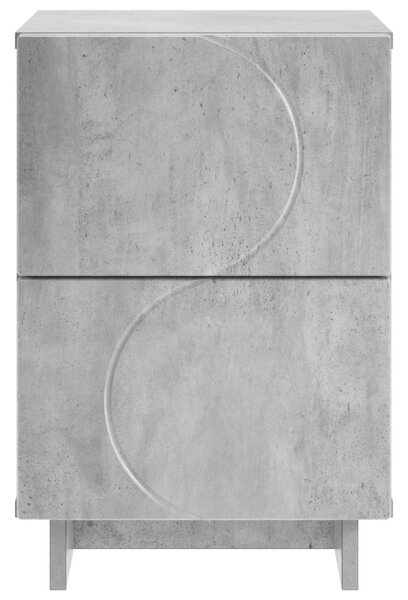 Éjjeliszekrény Betonszürke 33,5 x 34,5 x 50 cm Szerelt fa