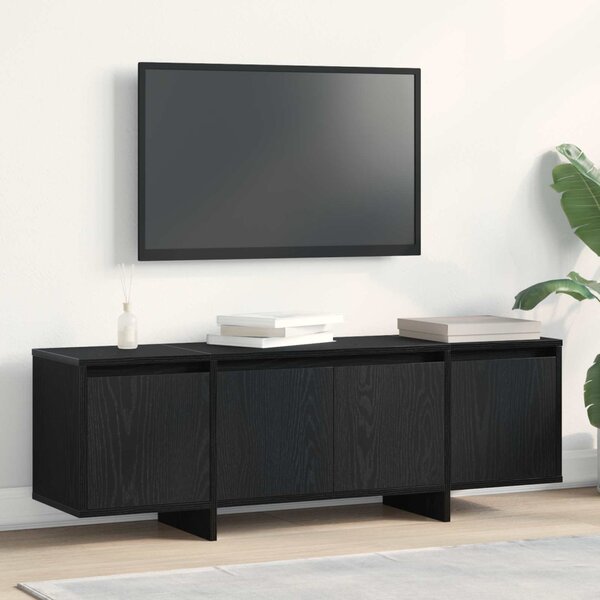 TV szekrény 120 x 30 x 40,5 cm Fekete tölgy Szerelt Fa