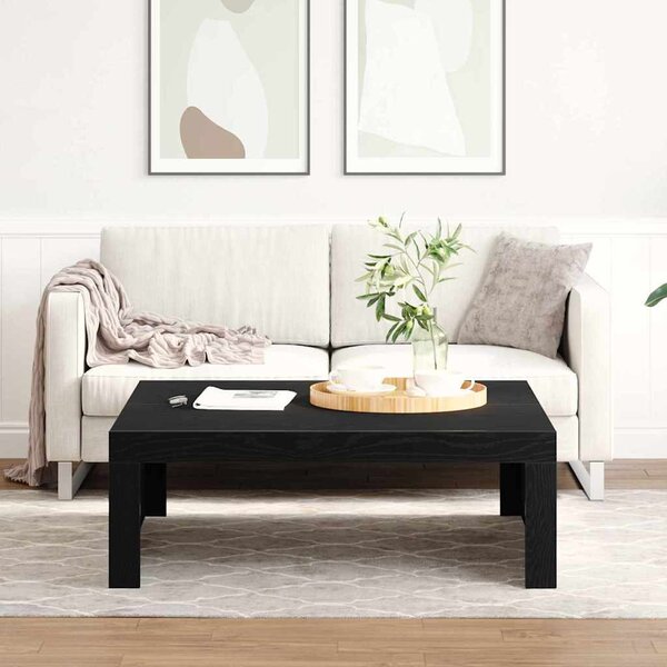 Dohányzóasztal Fekete tölgy 100 x 100 x 35 cm Szerelt Fa