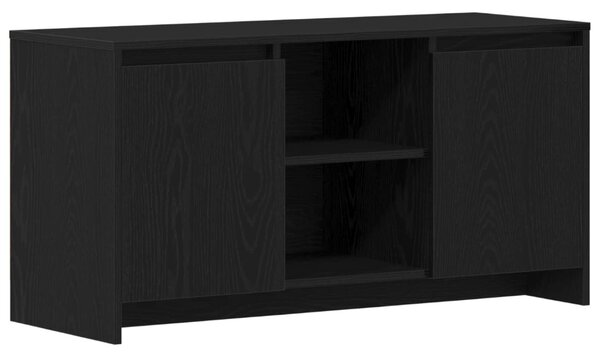 TV szekrény 102 x 37,5 x 52,5 cm Fekete tölgy Szerelt Fa