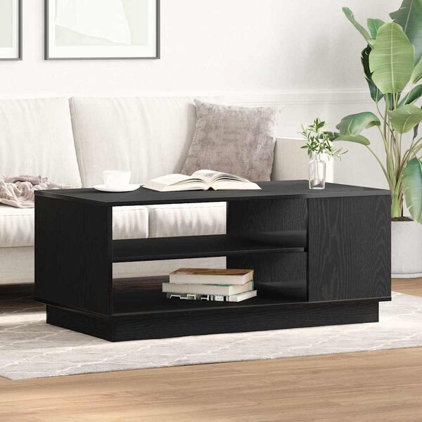 Dohányzóasztal Fekete tölgy 102 x 55 x 43 cm Szerelt Fa