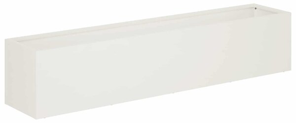 Kerti cserép 2 db Fehér 80 x 20 x 20 cm Hidegen hengerelt acél