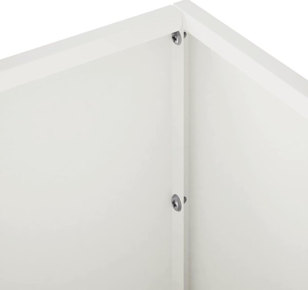 Kerti cserép 2 db Fehér 80 x 30 x 30 cm Hidegen hengerelt acél