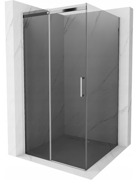 Mexen Omega zuhanykabin 100x100cm, 8mm üveg, króm profil-szürke üveg, 825-100-100-01-40