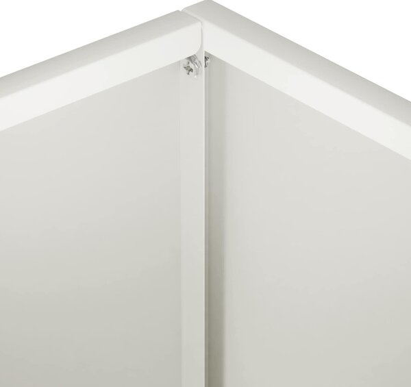 Kerti cserép 2 db Fehér 40 x 30 x 30 cm Hidegen hengerelt acél