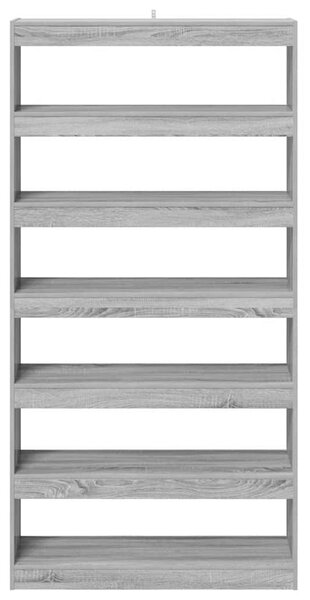 Könyvespolc 6 szintes 100 x 30 x 198 cm Szerelt Fa