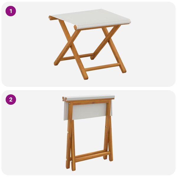 Hintaágy 2 pcs Tömör Eukaliptusz Fa Krémszínű
