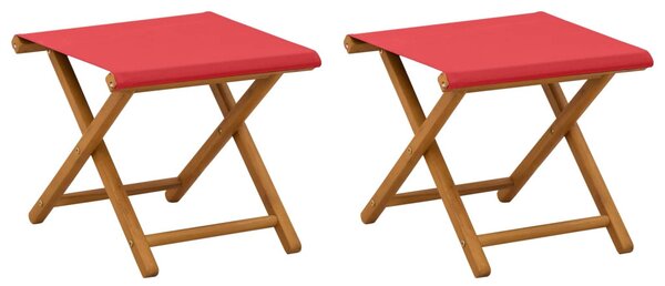 Hintaágy 2 pcs Tömör Eukaliptusz Fa Piros