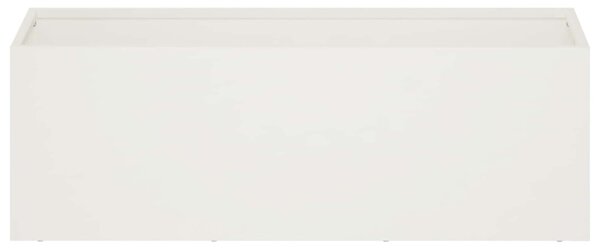 Kerti cserép Fehér 40 x 20 x 20 cm Hidegen hengerelt acél